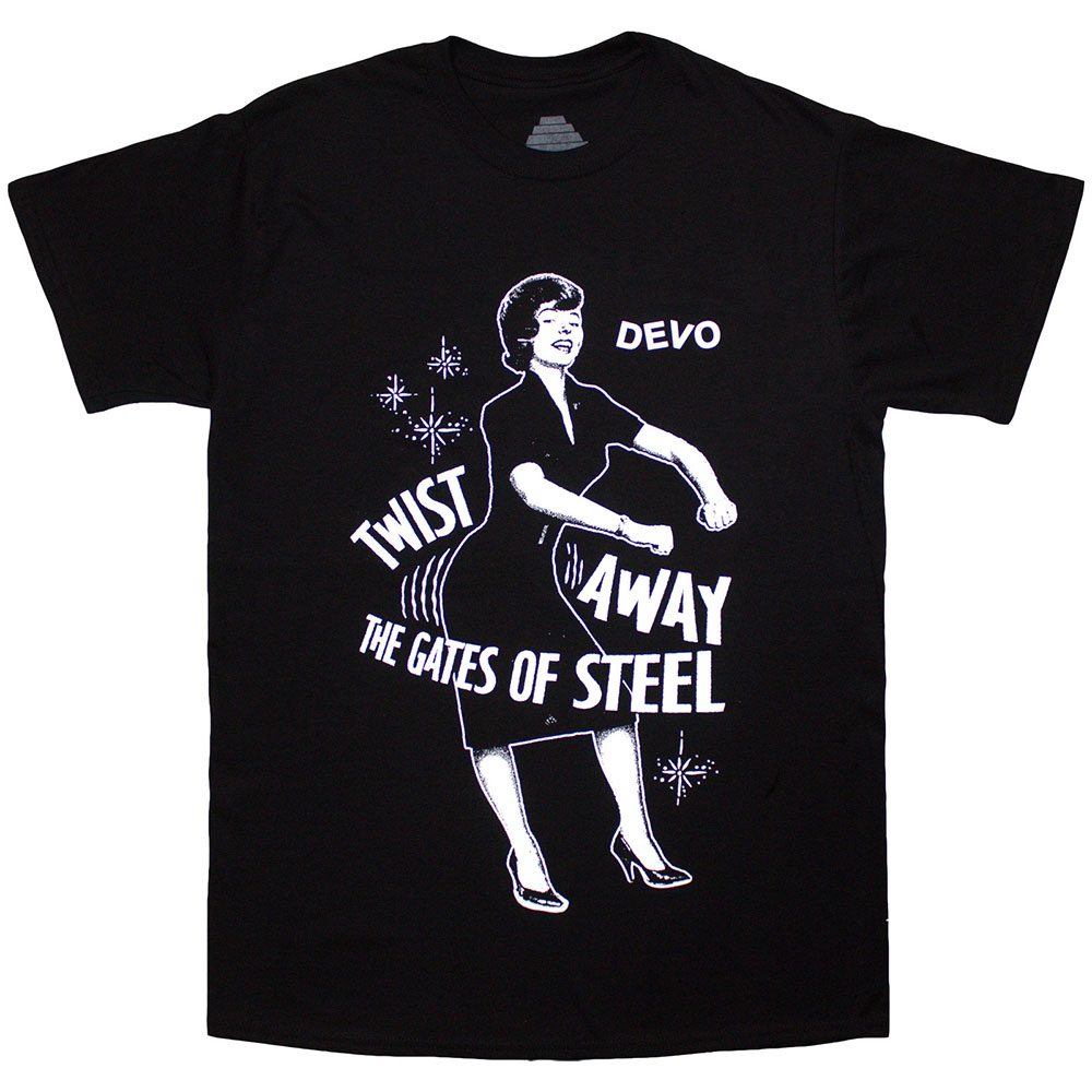 Devo - Twist Away Heren Tshirt - Zwart